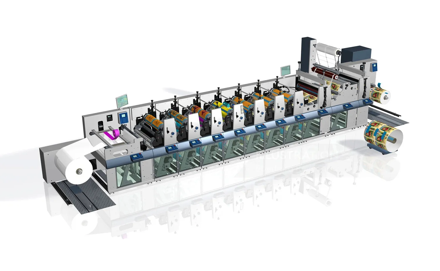 Flexographic printing machine for packaging by Eberhard Reimann
