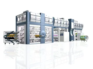 Illustration of an industrial printing machine by Eberhard Reimann