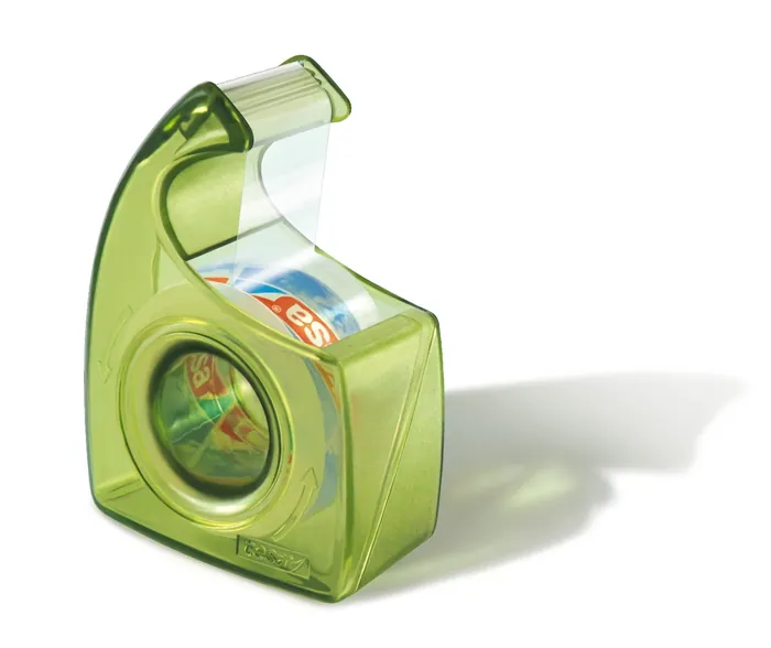 Green transparent tape dispenser by Eberhard Reimann
