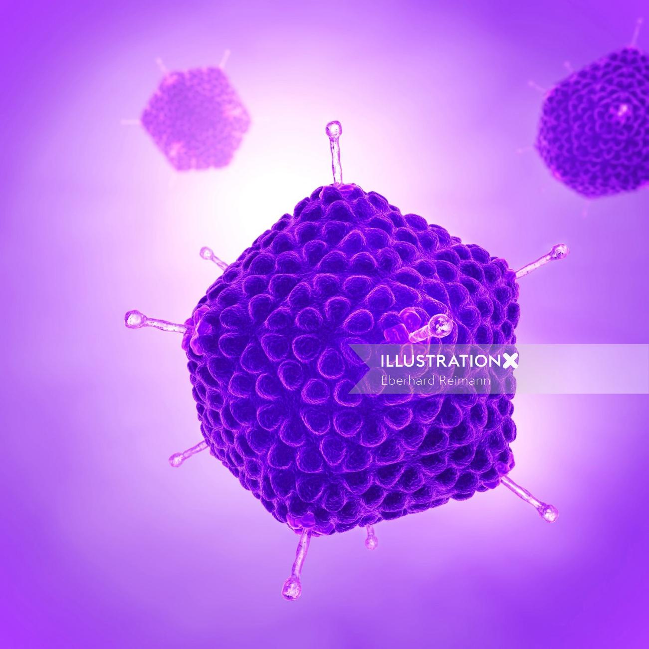 Graphical illustration of coronvirus