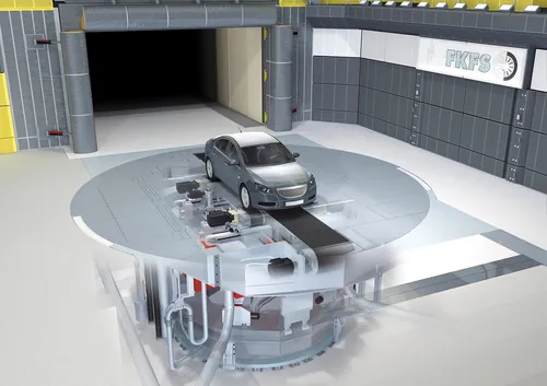 Automated car turntable system in garage by Eberhard Reimann