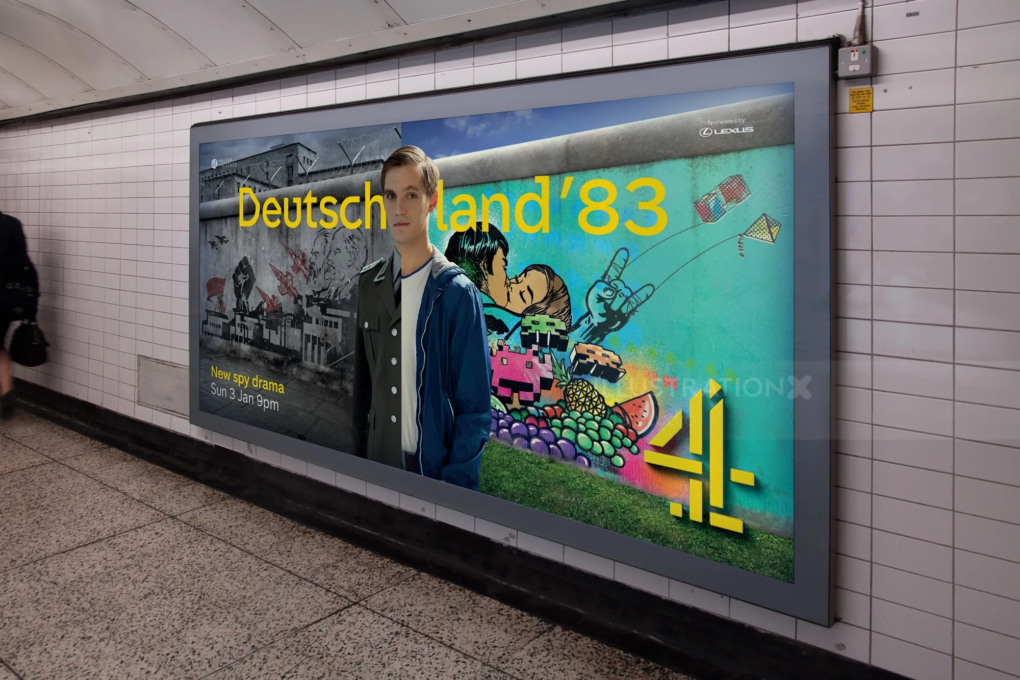 Graffiti Illustration For The Deutschland 83 Ad