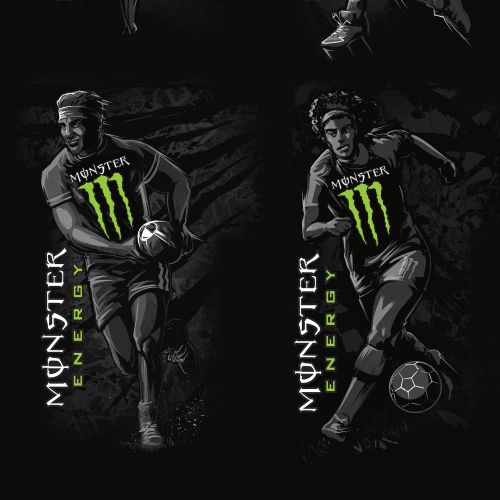 Monster energy sports can illustration