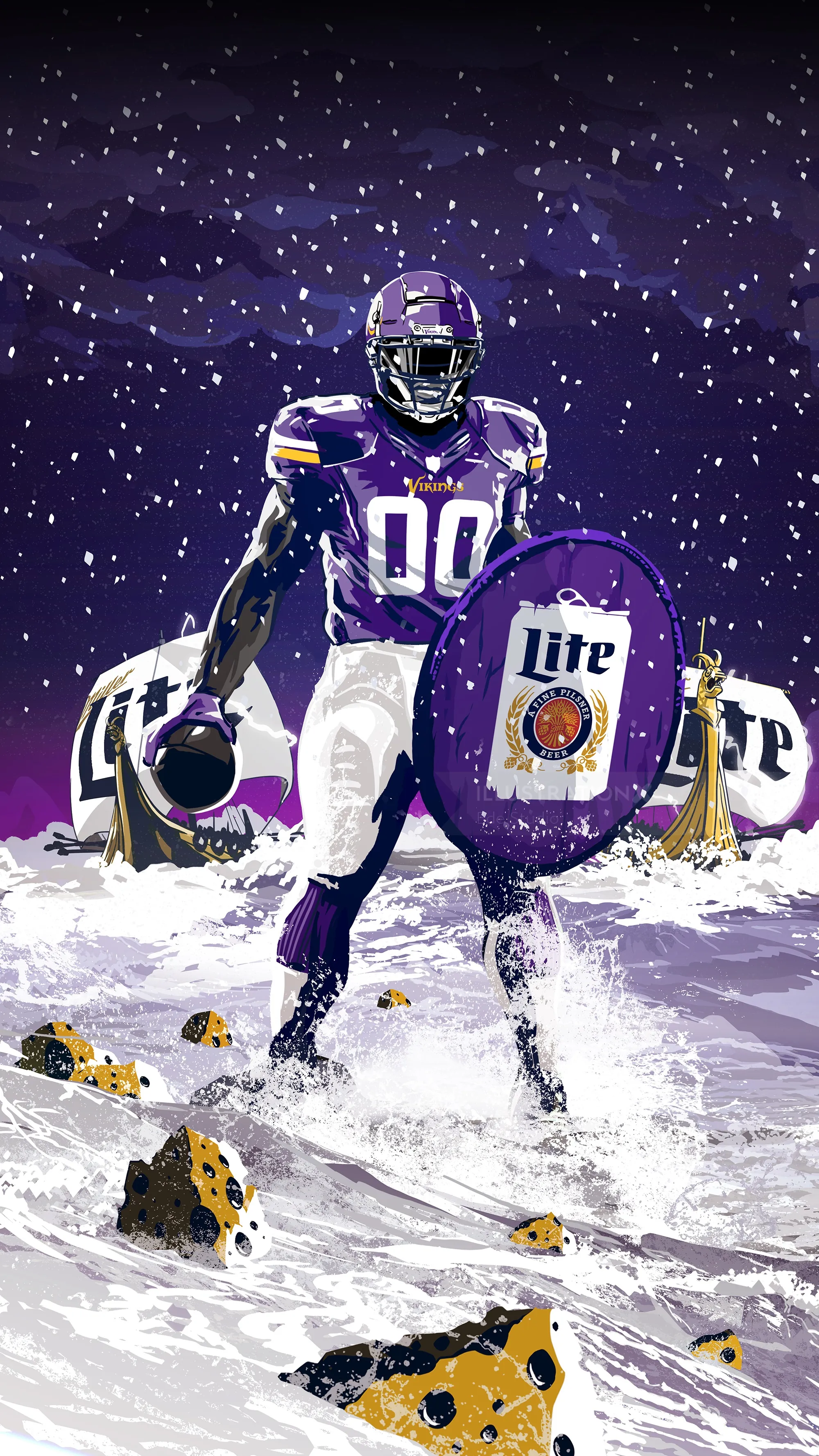 Ilustração para a promoção WeFest da Miller Lite