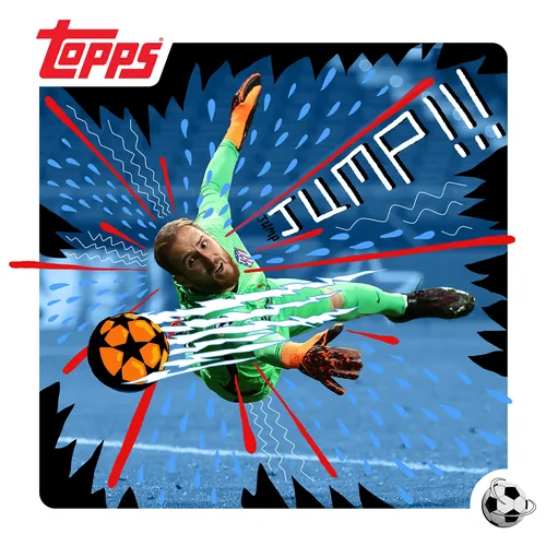 Animated football card of Jan Oblak in goalkeeper pose