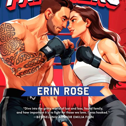 YA book cover of Sparring Partners by Erin Rose showing two boxers facing off, illustration by Chris