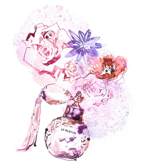 《 Elle Canada》杂志的香水特别封面设计