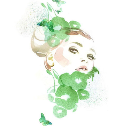 Art portrait d&#39;Elena Viltovskaia pour le parfum