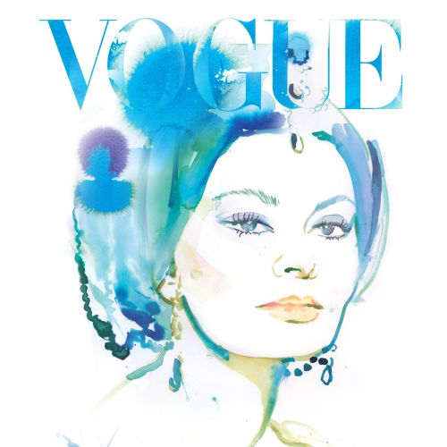 Sophia Loren Painting For Vogue Magazine