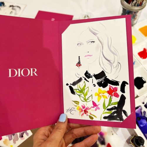 Dior commissioned Elise to create live art