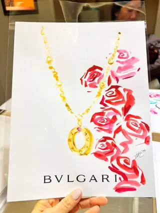 Jewellery painting of Bulgari chain