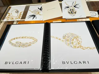 Bulgari gold range watercolor painting