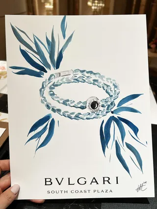 Bulgari bracelet watercolor drawing