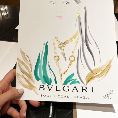 Live drawing of Bulgari guest