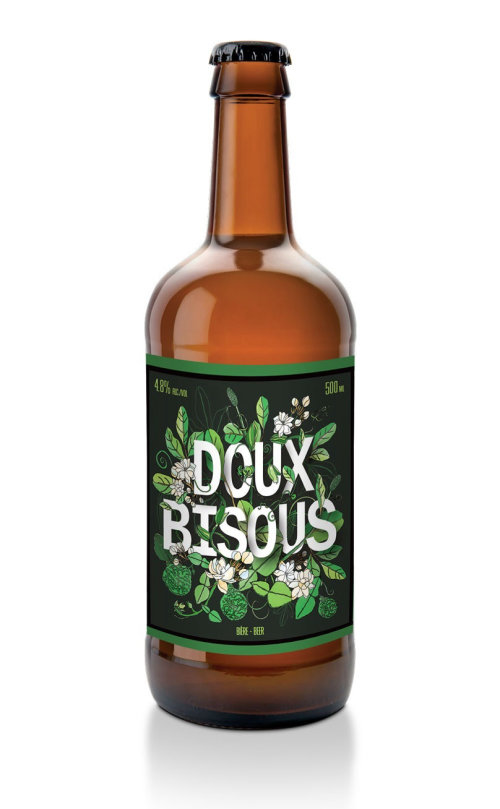 Doux Bisous beer label