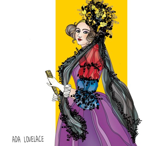 Ada Lovelace digital art for Fiercely Female 2019 calendar