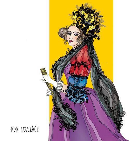 Ada Lovelace digital art for Fiercely Female 2019 calendar