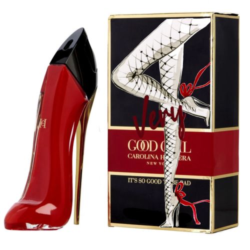 Good Girl perfume bottle shaped like a red stiletto heel by Elly Azizian