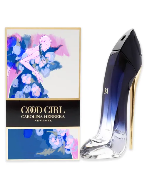 God Girl perfume bottle and floral box by Carolina Herrera artwork by Elly Azizian