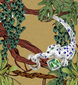 ジャングルのツタに生息する宝石トカゲ | Illustration by Elly Azizian