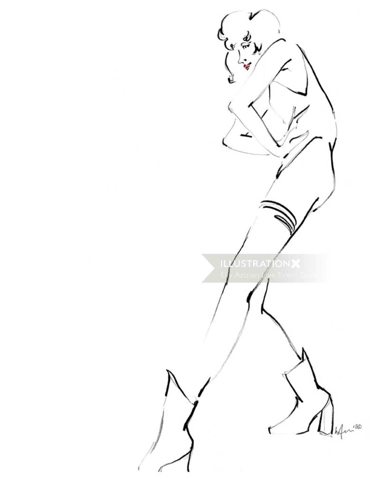 Live Drawing of Standing Model
