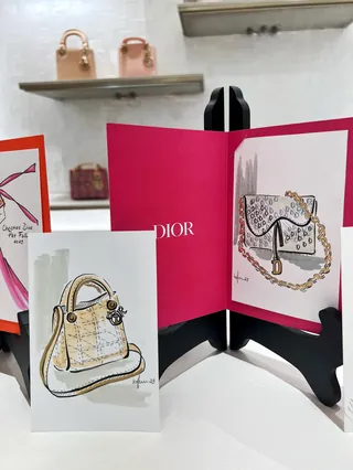 Fashion sketches of designer handbags by Elly Azizian