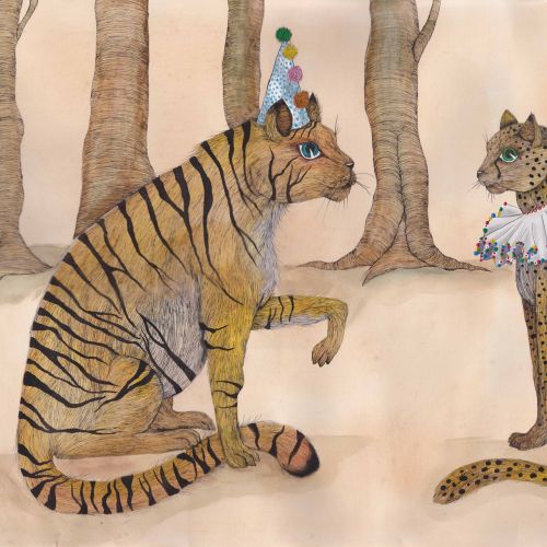 An illustration of tiger and cheetah