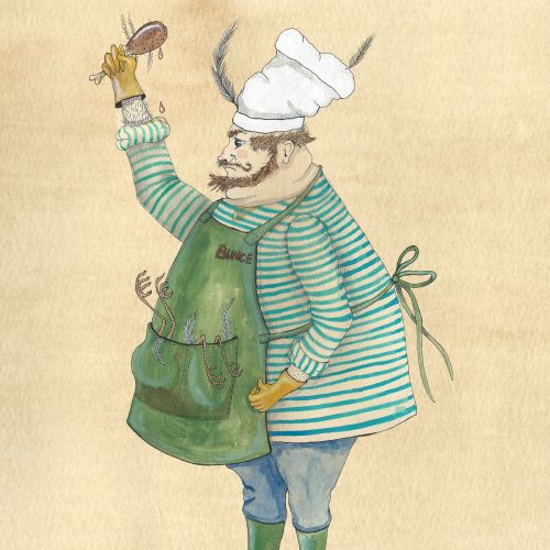 An illustration of a chef