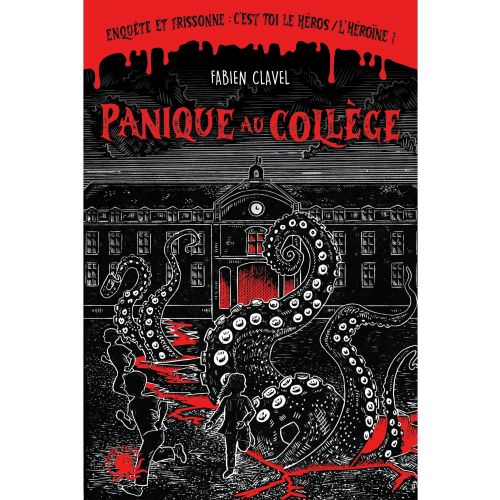 Panique au Collège book cover illustrated by Emily Robertson