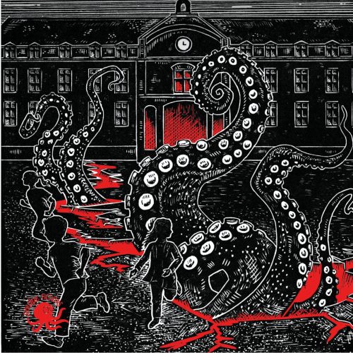 Emily Robertson illustration of a tentacled creature on a French book cover