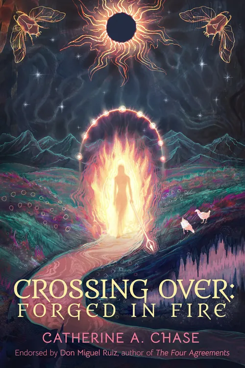 Emmeli Markegård's illustrated cover for Crossing Over: Forged in Fire