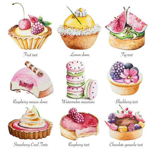 Collection of patisserie artwork