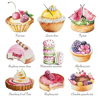 Collection of patisserie artwork