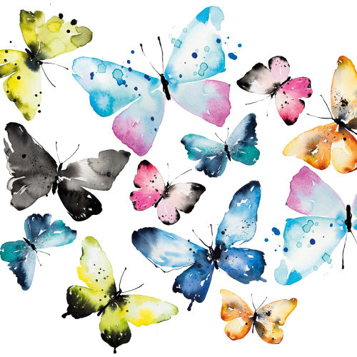 Butterflies Watercolour by Enya Todd