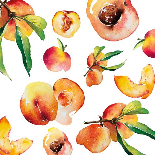 Watercolour of peach pattern