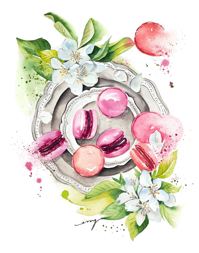 Illustration de macarons
