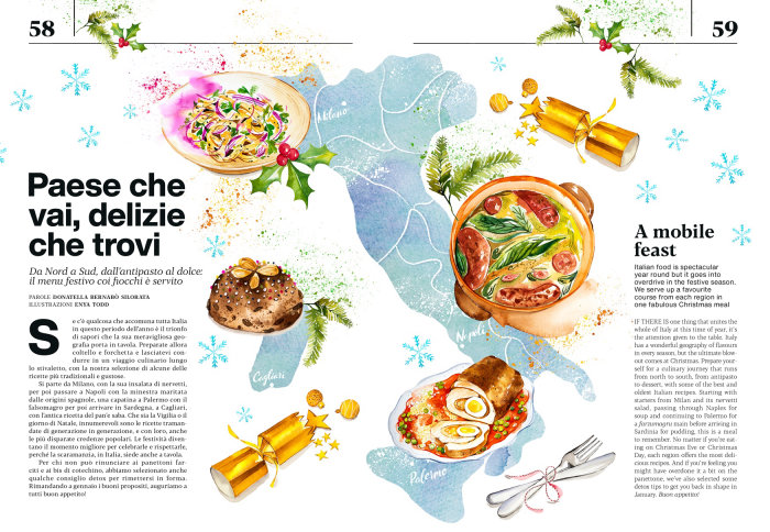 Um especial de festa de Natal para a revista Air Italy Atmosphere, edição de dezembro