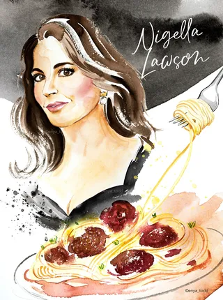 Nigella Lawson portrait painting