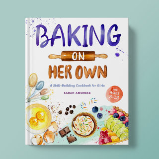 Design da capa do livro Baking On Her Own
