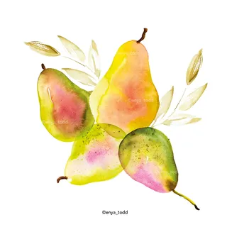 Autumn Pears fruit painting 