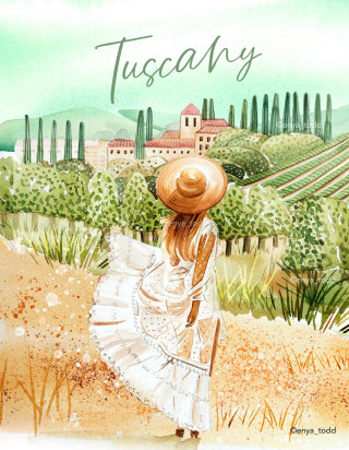 Painting of a Tuscan dreaming