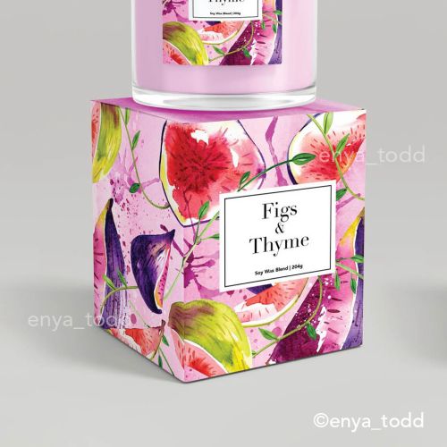 Packaging artwork for fruit candle collection