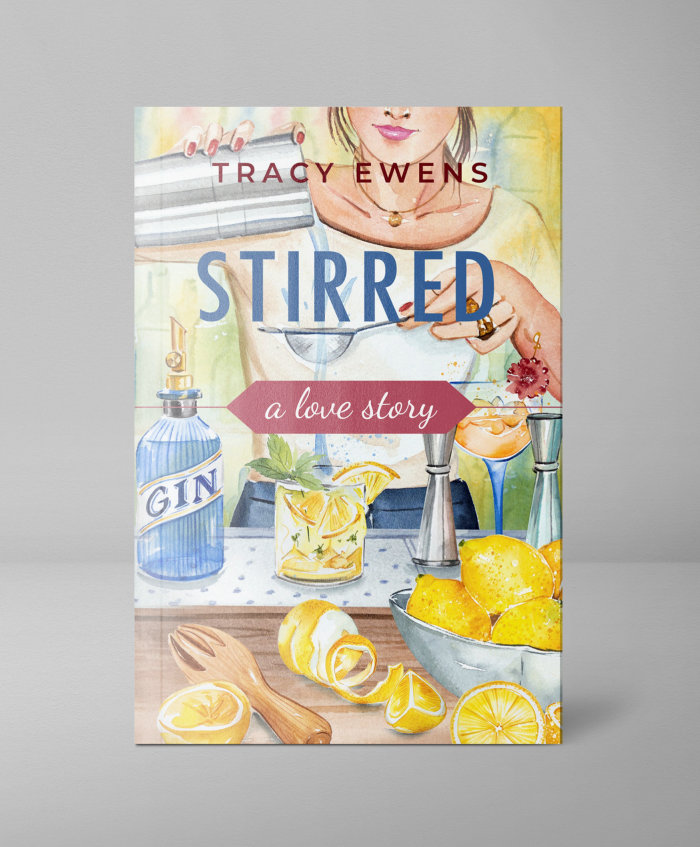 Design da capa do livro &quot;Stirred&quot; de Tracy Ewens