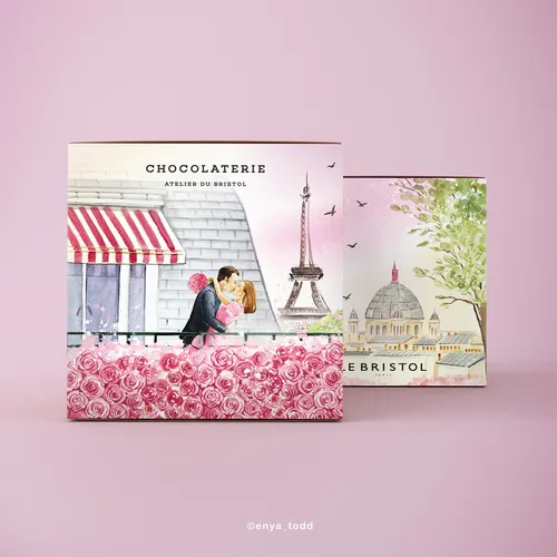 Valentine's Day – Chocolate box sleeve illustration