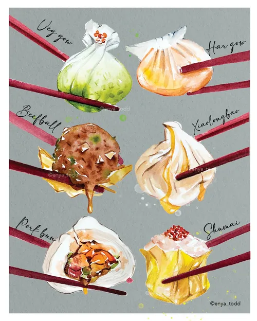Food illustration of dim sum
