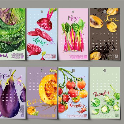 Sainsbury's 2024 calendar showcases realistic fruit and vegetable art