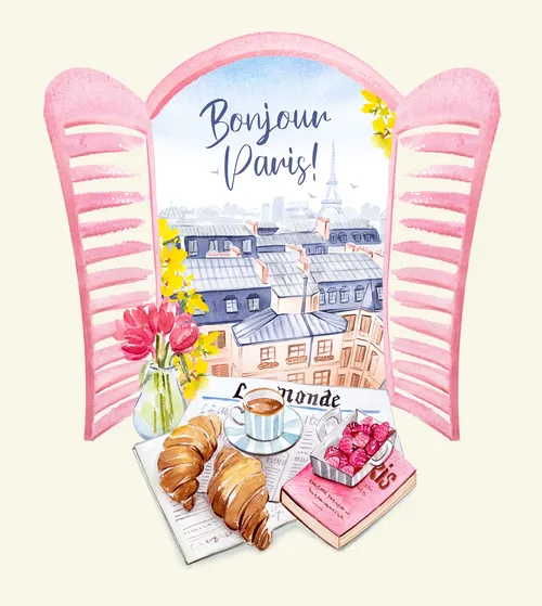Flyer design for Bonjour Paris!