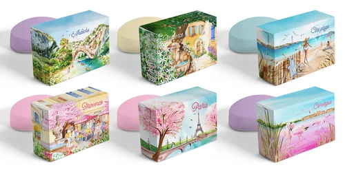 Soap packaging designs inspired by Provence scenery by Enya Todd