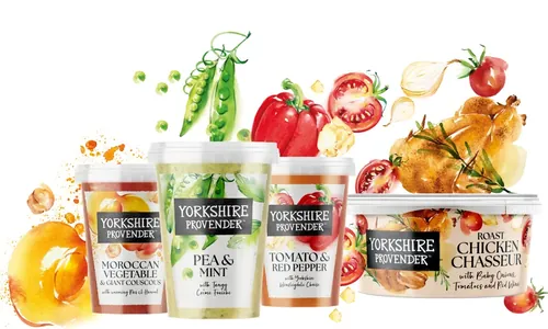 Enya Todd's illustrated Yorkshire Provender soup packaging refresh
