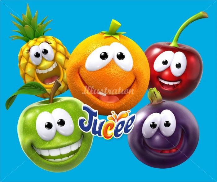Character design Jucee fruits
